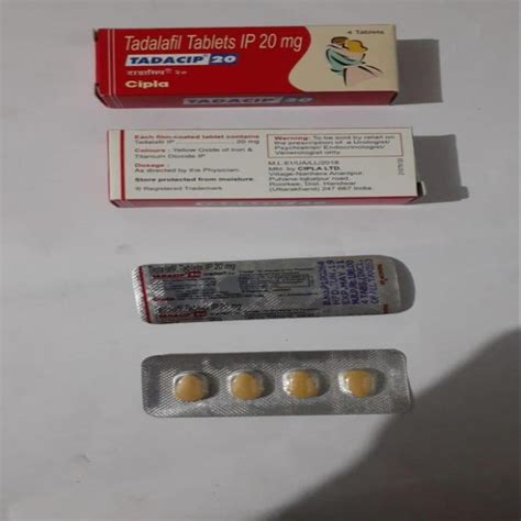 20mg Cipla Tadalafil Tablets 'TADACIP' at Rs 40/stripe | Tadalafil ...