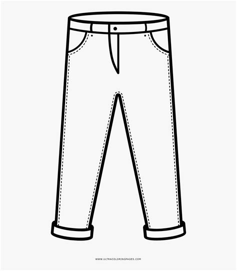 Jeans Coloring Page - Coloring Pants, HD Png Download , Transparent Png ...