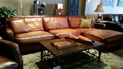 Rustic Leather Sectional Sofa