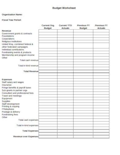 Nonprofit Budget Free Google Sheets & Excel Template - gdoc.io ...