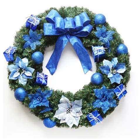 Popular Blue Christmas Wreath-Buy Cheap Blue Christmas Wreath lots from ...