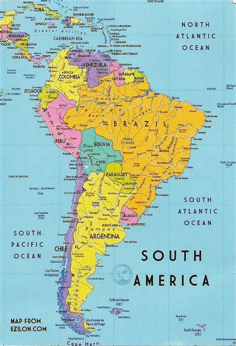 Postcards on My Wall: South America Map (Guyana)