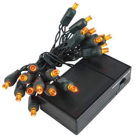 Battery Operated Lights - 20 Amber Battery Operated 5mm LED Christmas ...