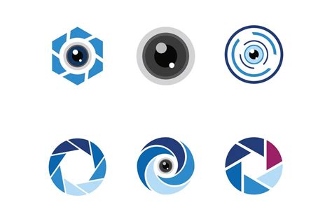 lens logo icon vector set 7122997 Vector Art at Vecteezy