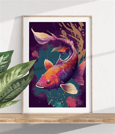 Japanese Koi Fish Art Print Japanese Artwork, Digital Download ...