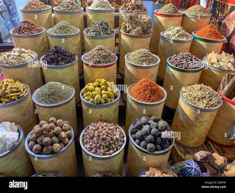 Spices sold at Dubai Old Souq Stock Photo - Alamy