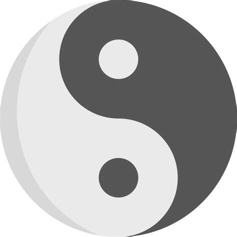 Isolated Yin Yang Symbol Or Icon In Grey Colour. 24156961 Vector Art at ...