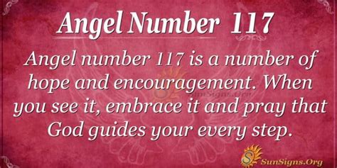 Angel Number 117 Meaning - Angelic Protection And Guidance - SunSigns.Org