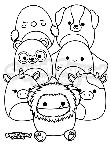 a group of cartoon animals with faces drawn in black and white