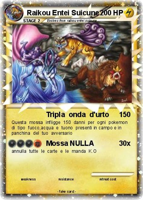 Pokémon Raikou Entei Suicune 38 38 - Tripla onda d'urto - My Pokemon Card