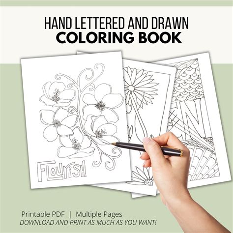 Zen Coloring Book Inspirational Pages to Color Hand Drawn - Etsy