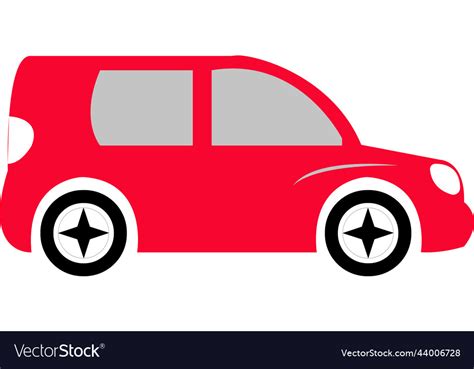 A red car Royalty Free Vector Image - VectorStock