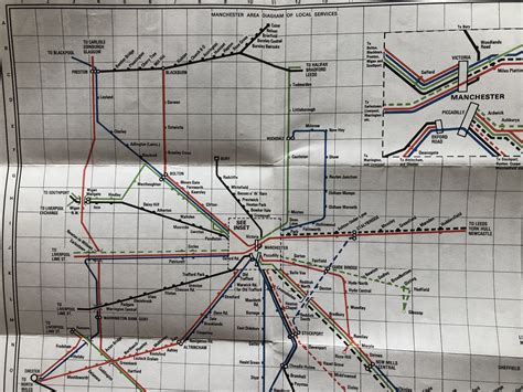 Greater Manchester local train & metrolink network maps