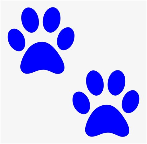 Blue Dog Paw Print Clip Art