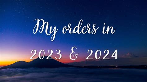 My Orders in 2023 & 2024 - YouTube