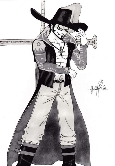 One Piece , Mihawk traditionnal drawing by YukiSora60 on DeviantArt