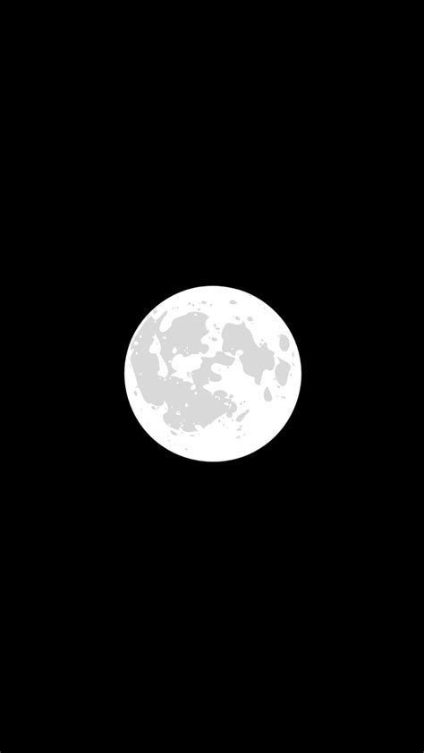 The Moon and its Phases - Black Background Minimalist Wallpaper ...