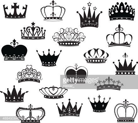 Black Crown Silhouette Collection Stock Vector | Royalty-Free | FreeImages