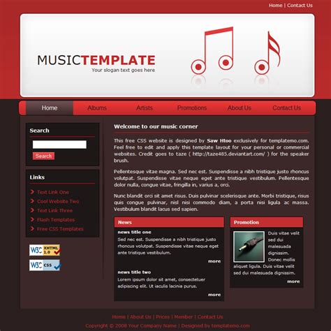 Free Template 013 Music Note