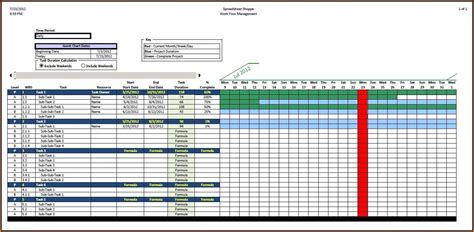 Free Hourly Gantt Chart Excel Template Xls - Template 1 : Resume ...