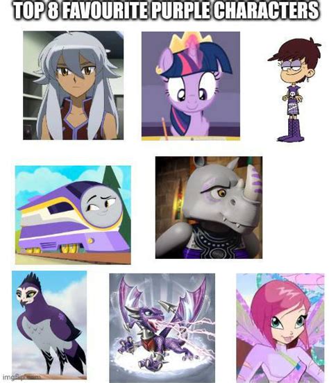 Top 8 favourite purple characters by Matth8w8nvy on DeviantArt