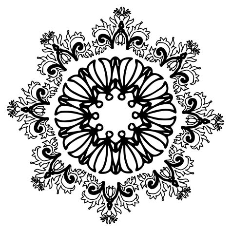 Mandala zen art coloring page 4992003 Vector Art at Vecteezy