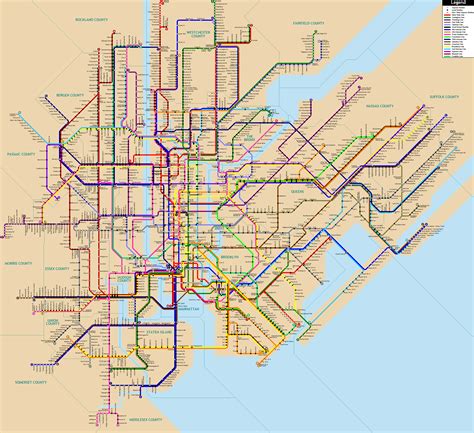 Fantasy NYC Subway Map : r/nycrail