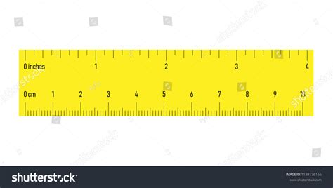 Both Side Ruler Scales Centimeters Inches Stock Vector (Royalty Free ...