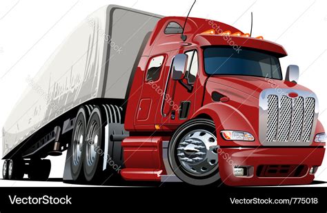 Cartoon semi truck Royalty Free Vector Image - VectorStock