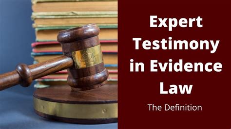 Expert Testimony in Evidence Law – The Definition - Legal Medical ...