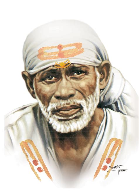 Sai Baba Face Painting | Saibaba Paintings /Photos/Images - Sai Art Online