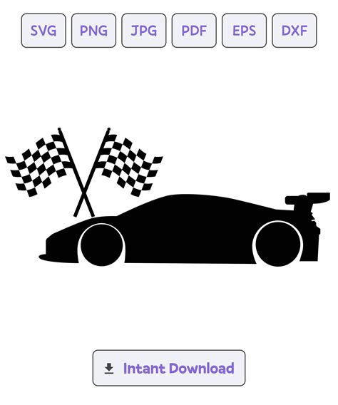 Race Car Silhouette SVG, Svg, Race Car Dxf, Eps, Race Car Cricut ...