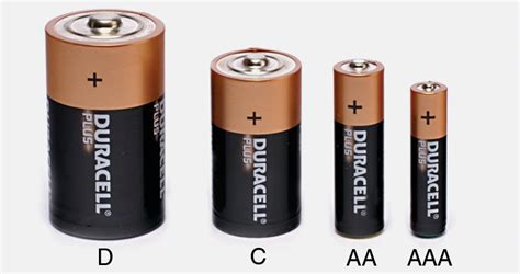 Which Size of Battery to Choose For Electronics Works : AA, AAA, D, C