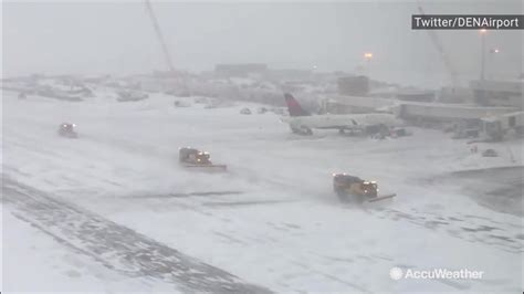 Denver International Airport crews continue cleaning runways, dropoff ...