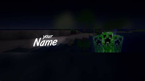 Free Minecraft Creeper YouTube Banner Template | 5ergiveaways