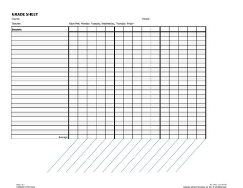 Free Printable Gradebook Excel Templates | Hot Sex Picture