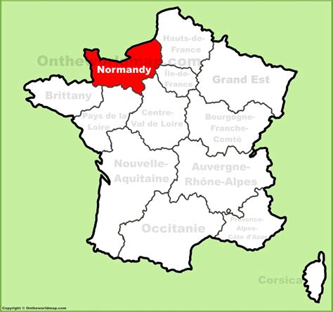 Normandy location on the France map - Ontheworldmap.com