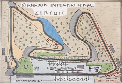 On this week of “I miss F1”: my map of Bahrain GP circuit. Hopefully ...