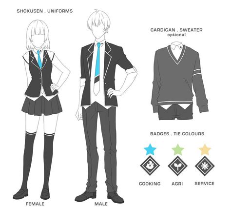 Uniforms by shokusen-admin | Anime uniform, School uniform outfits ...