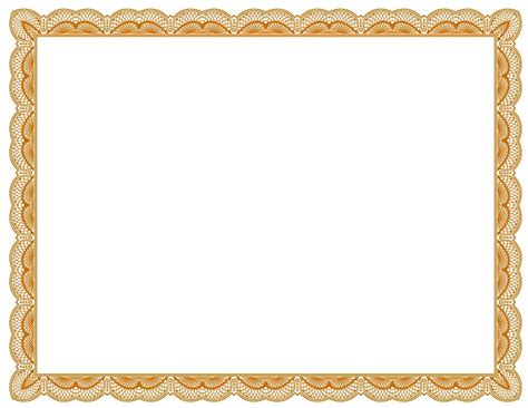 Luxuury Graduation Certificate Border Template Design Cartoon Vector