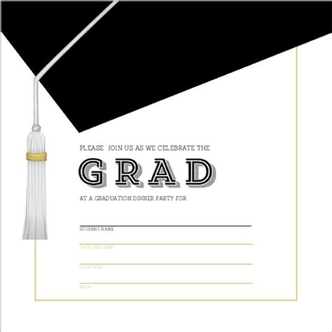 Printable Graduation Party Invitation Template