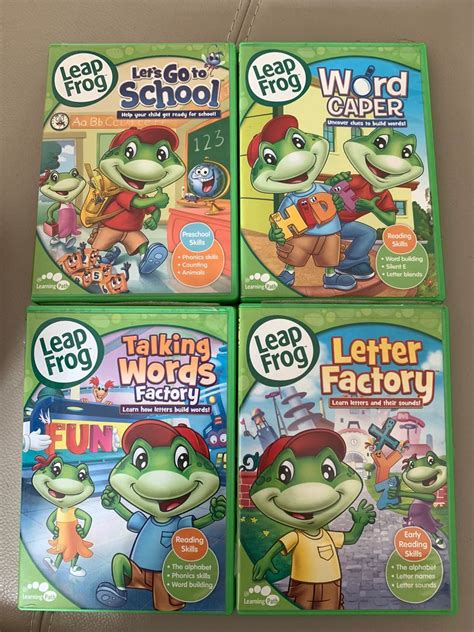 Leapfrog DVD letter factory/ word caper/ talking word, Hobbies & Toys ...