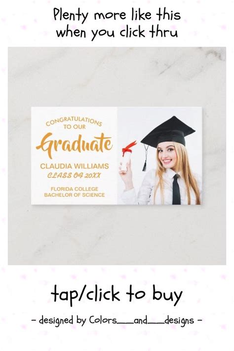 Graduation Insert Card Template