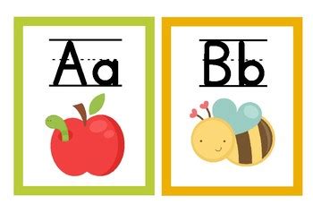 ABC Alphabet Posters (Word Wall) by My classroom corner | TpT