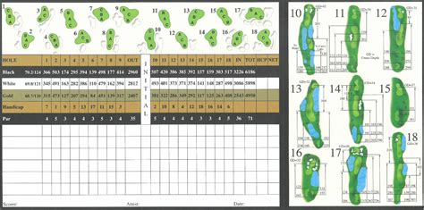 Scorecard - Glendale Lakes Golf Club