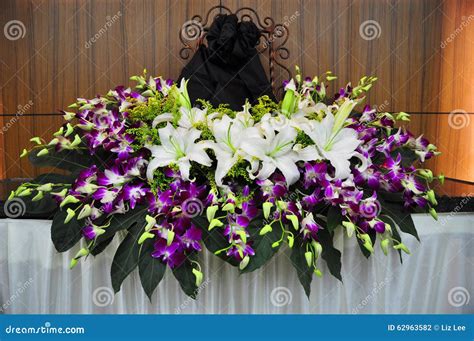 Funeral Flowers For One's Picture Stock Photo - Image: 62963582