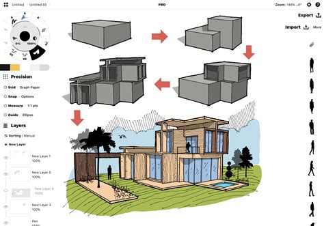 One Point Perspective Sketching • Concepts App • Infinite, Flexible ...