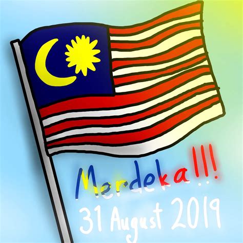 Gambar Lukisan Bendera Malaysia