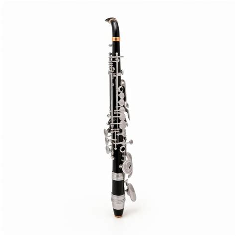 Premium Photo | Innovative Composition Black And Grey Clarinet On White ...