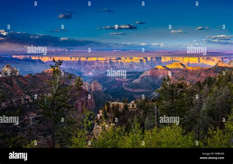 Grand Canyon North Rim Beautiful Sunset Sky Stock Photo - Alamy